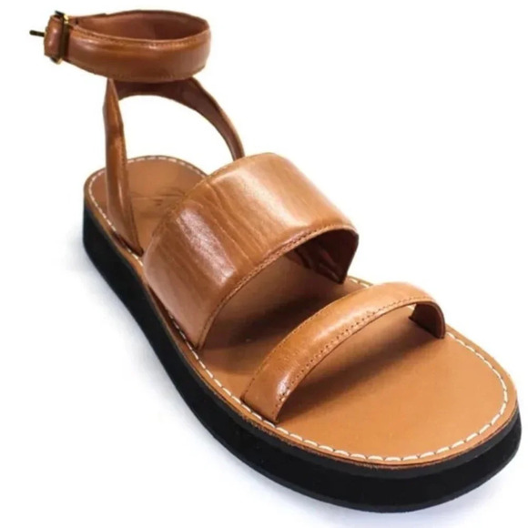 J Crew Mallorca Ankle Strap Brown Platform Heels Sandals Shoes 8 - Picture 5 of 11